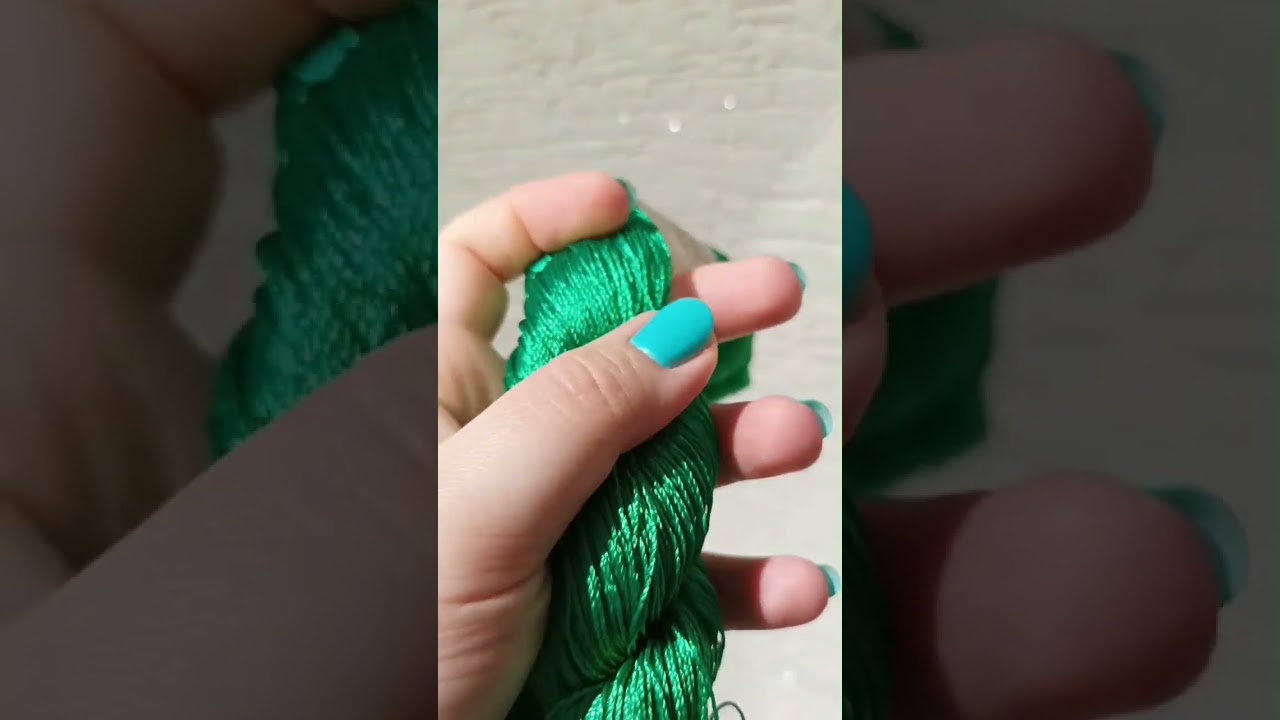 Ajur viscose shiny yarn #yarn #yarnreview #yarntube #viscose #crochet