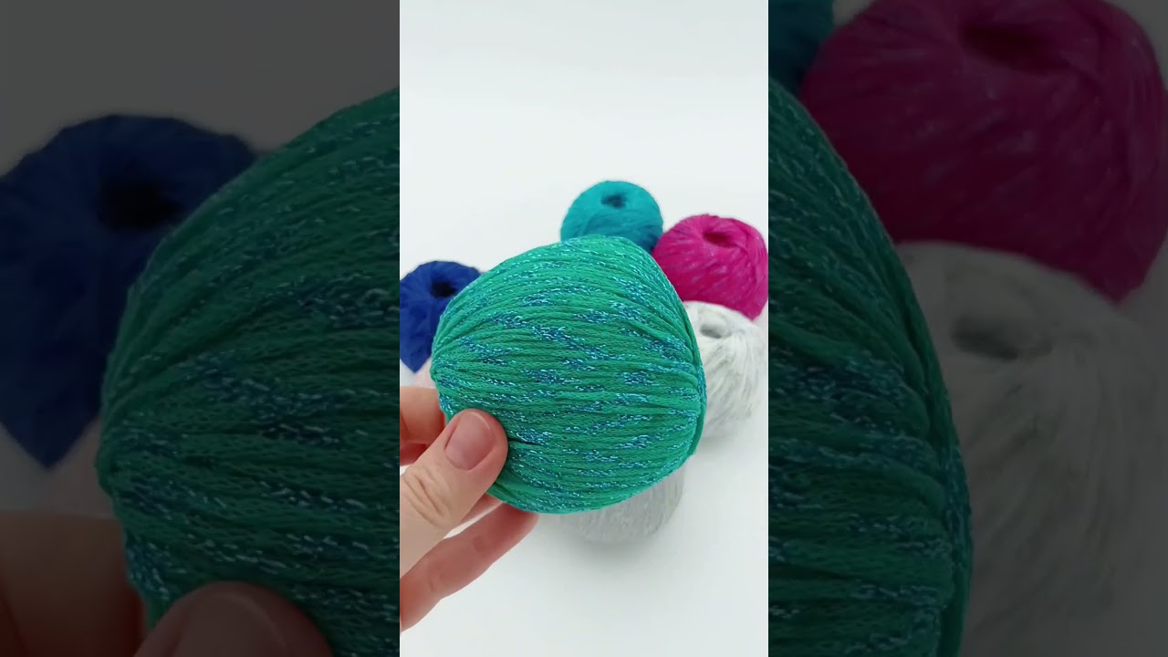 Summer Shine ⛱️ #yarn #yarntube #knitting #cotton #shiny #sparkle #knit #knittingaddict #yarnlove