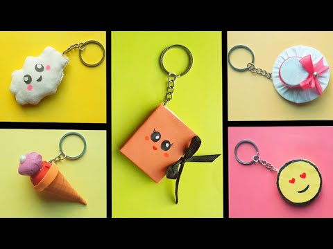 5 Cute & Easy Keychain Ideas / How To Make Keychain At Home / Gift Keychain / Best Out Of Waste
