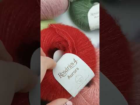 Rosarios4 Aurora kid mohair and silk 🧶 #yarn #yarnreview #rosarios4 #knitting