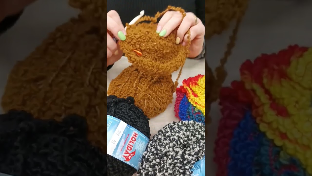 Holiday loopy #yarn #yarnreview #yarntube #boucle #chrochet