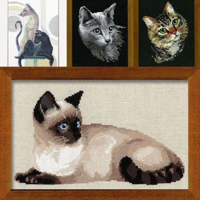 Siuvinėjimo rinkiniai "Katės portretas" - Image 2
