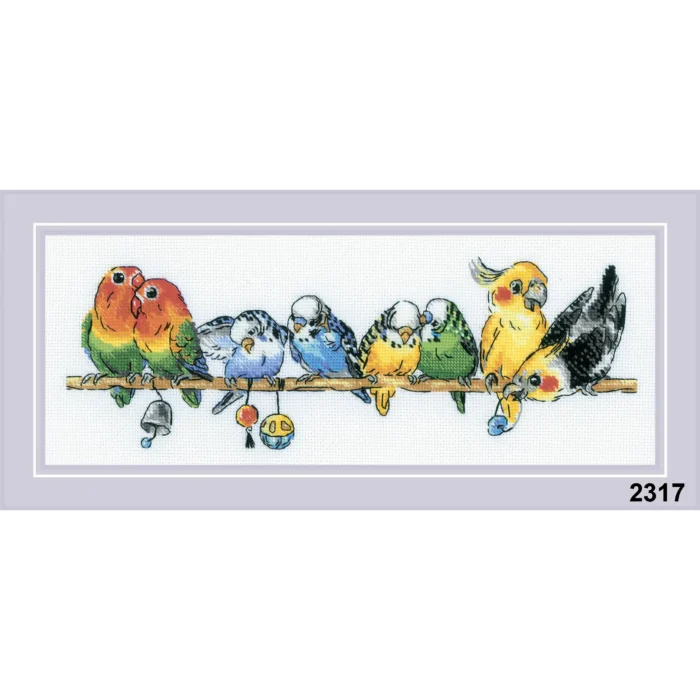 Siuvinėjimo rinkiniai „Paukščiai ant šakelės“ - Image 4